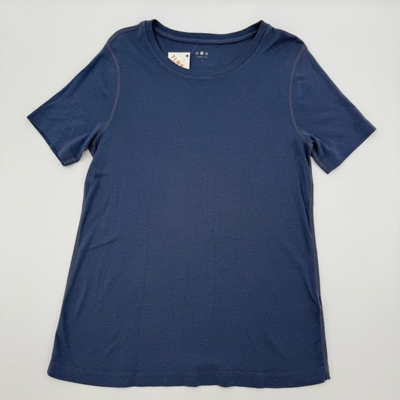 NWT Three Dots Women’s Crew-Neck Short Sleeve Tee Partly Cloudy Blue Large - Picture 7 of 11